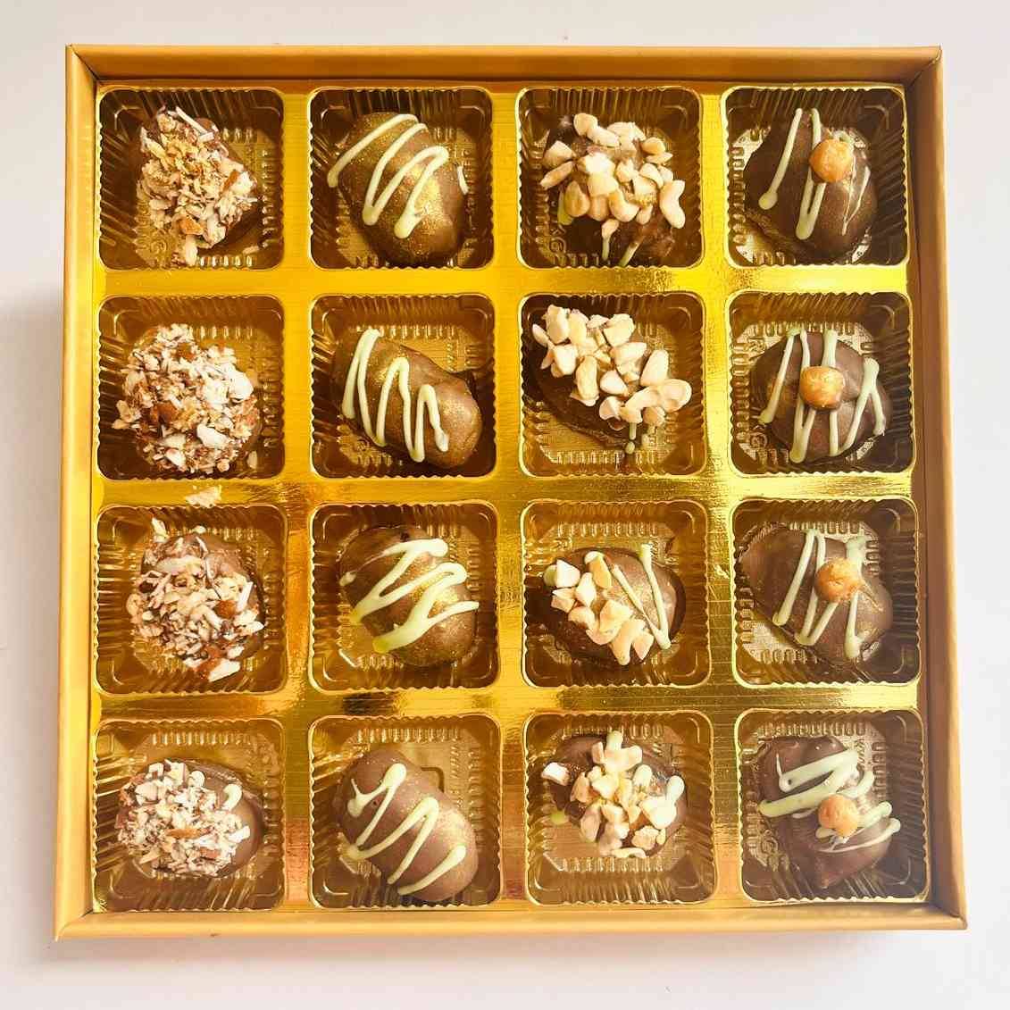 Stuffed Chocolate Dates [Box of 16]