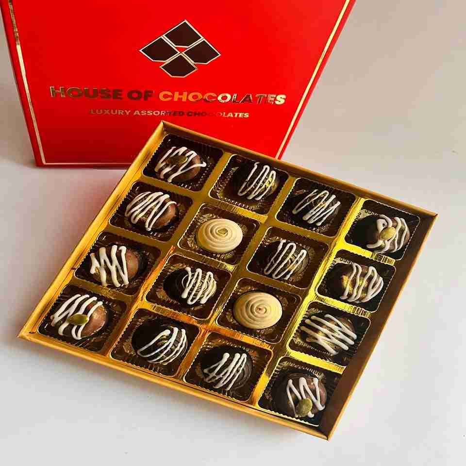 Belgian Truffles with Nuts [Box of 16]