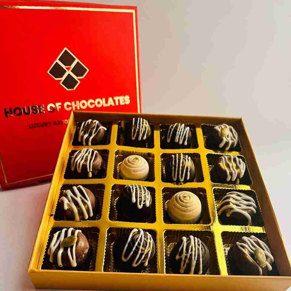 Belgian Truffles with Nuts [Box of 16]