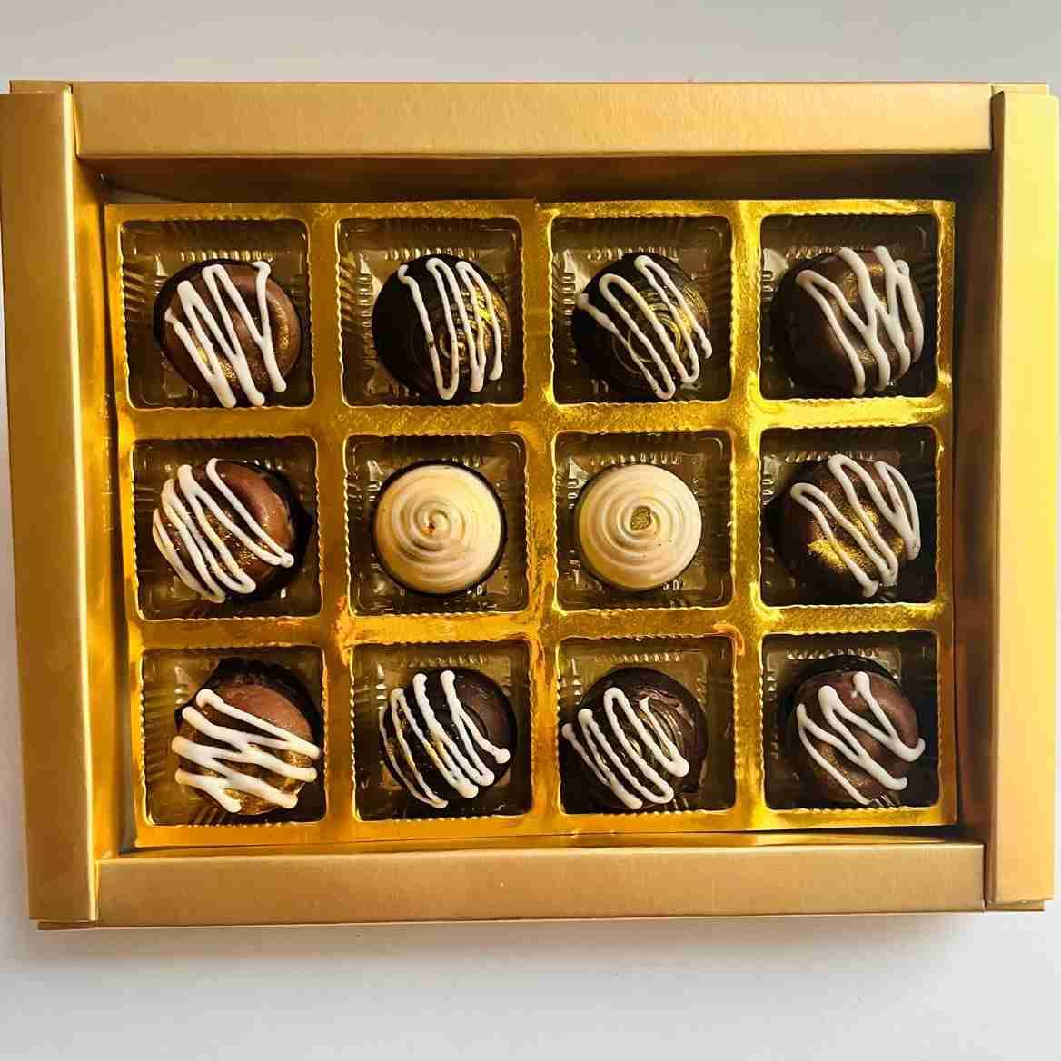 Belgian Truffles with Nuts [Box of 12]