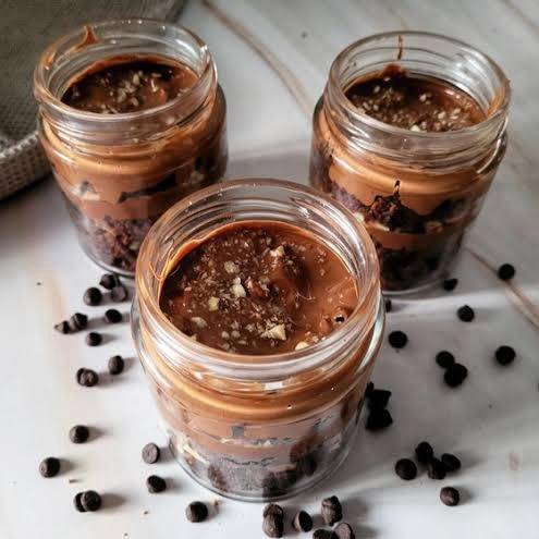 Brownie Cheesecake Jar